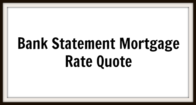 bank statement mortgage interest rates